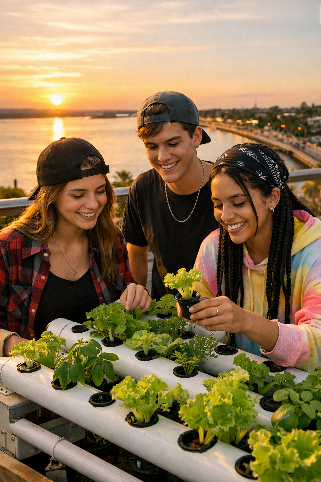 alt="Jóvenes entrerrianos trabajando en iniciativa ecológica para aplicar al financiamiento para proyectos ambientales de jóvenes en Concordia"
