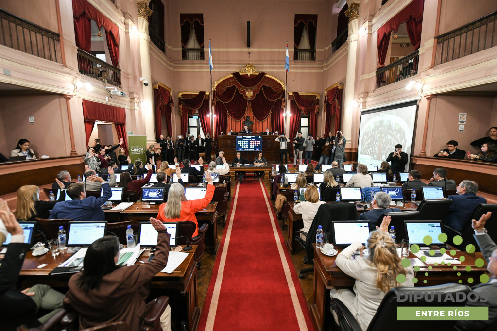 alt="Diputados durante el debate de la reforma previsional en Entre Ríos"