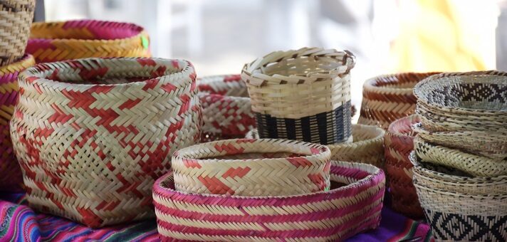 alt="cestas de material vegetal que se podrán apreciar en las 35ª Jornadas Nacionales de Artesanía"