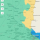 alt="Mapa de Entre Ríos con los departamentos afectados por la alerta amarilla este domingo"