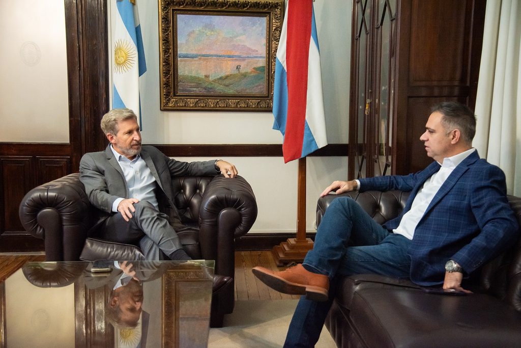 alt="Reunión de Davico con Frigerio por la prevención en Gualeguaychú por El Niño"