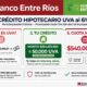 alt="Infografía que explica los anunciados créditos hipotecarios para empleados públicos de Entre Ríos al 6 por ciento con tope 50.000 UVA"