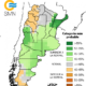 alt="Mapa del pronóstico climático trimestral en Concordia y el norte del Litoral, SMN"