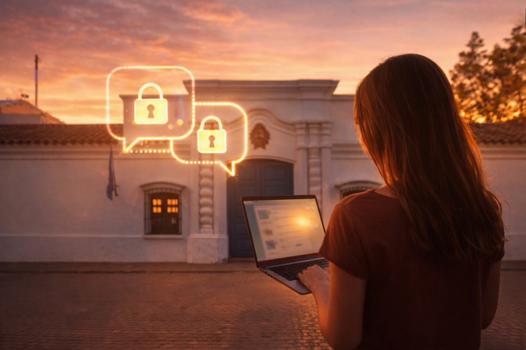 alt="Casa Histórica de Tucumán y concepto de seguridad digital para Lara Schneider y el certamen Señorita Independencia Argentina 2026"