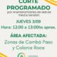 alt="Anuncio oficial de corte de luz programado en Concordia para hoy"