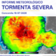 alt="Plan de contingencia eléctrica ante el fenómeno de El Niño: imagen satelital de tormenta severa en Concordia"