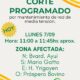 alt="Anuncio oficial de corte de luz en Concordia para hoy lunes 7/09"
