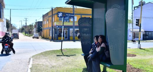 alt="Detalle de las nuevas garitas para el transporte urbano de pasajeros en Concordia"