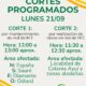 alt="Placa oficial de cortes programados en Concordia hoy 21 de septiembre con zonas y horarios"