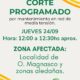alt="Flyer oficial que anuncia Corte programado en Osvaldo Magnasco por mantenimiento en red de media tensión"