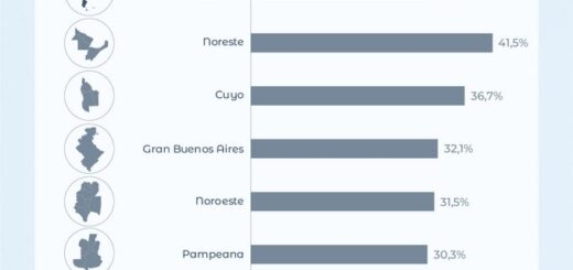 alt="Gráfico de barras del INDEC sobre la incidencia de la pobreza por regiones, usado para contextualizar la pobreza e indigencia en Concordia"