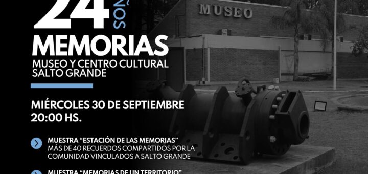 alt="Flyer del aniversario Museo de Salto Grande con fecha y actividades por sus 24 años"