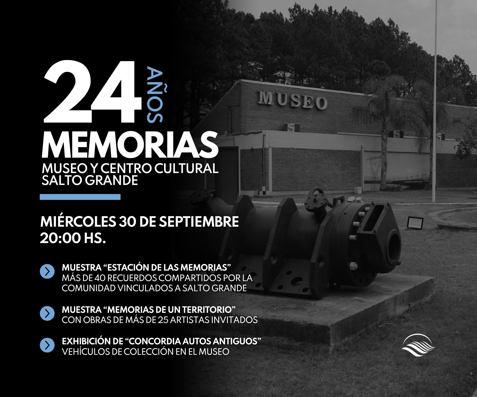 alt="Flyer del aniversario Museo de Salto Grande con fecha y actividades por sus 24 años"