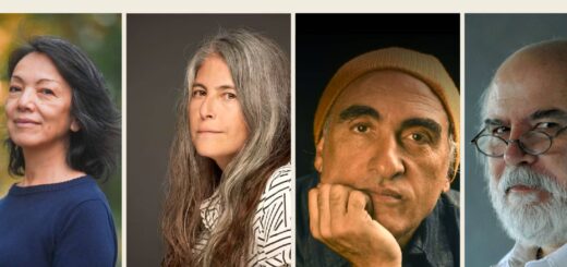 alt=" Retratos de los autores invitados a la Feria Provincial del Libro Concordia 2026: Selva Almada, Alejandra Kamiya, Miguel Rep y Juan Sasturain"