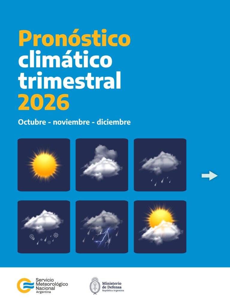 alt_="Recomendaciones del SMN para consultar alertas según el pronóstico climático trimestral octubre-diciembre 2026"