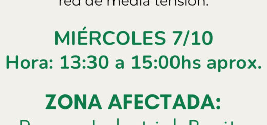 alt="Aviso oficial del corte de luz en Concordia con horario y zonas afectadas"