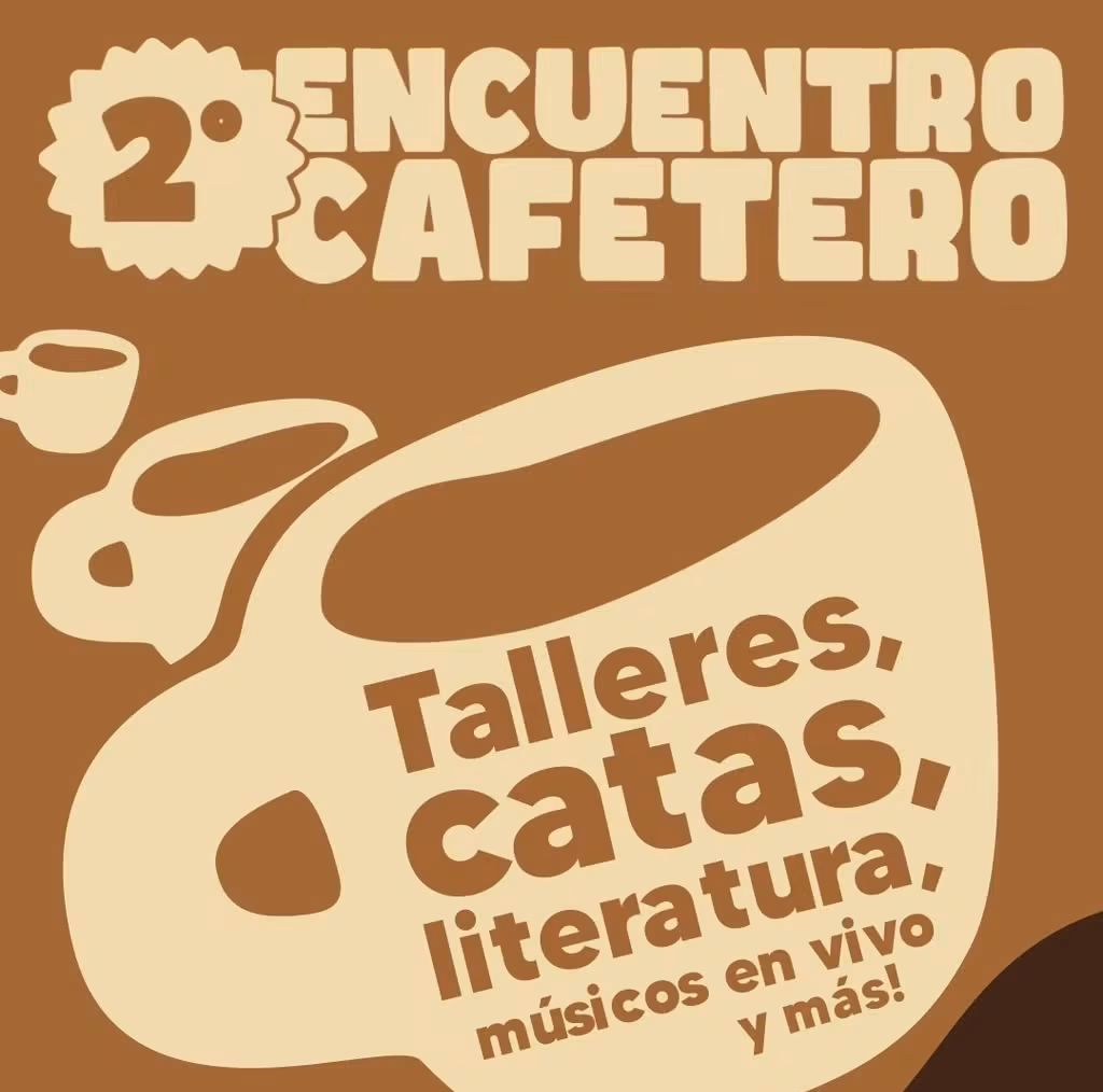 alt="Afiche del Encuentro Cafetero en Concordia con ilustración de taza y cafetera"