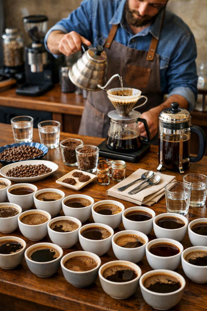 alt="Barista durante una cata del Encuentro Cafetero en Concordia"
