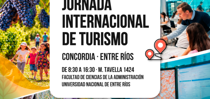 alt="Afiche oficial de la III Jornada Internacional de Turismo en Concordia, con fecha, sede y logos de los organizadores"