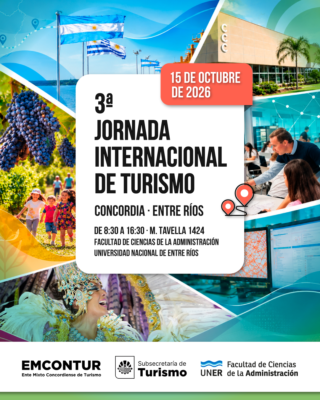 alt="Afiche oficial de la III Jornada Internacional de Turismo en Concordia, con fecha, sede y logos de los organizadores"