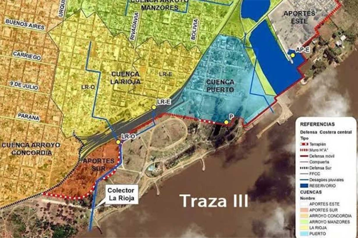 alt="Traza prevista de la Defensa Central de Concordia"
