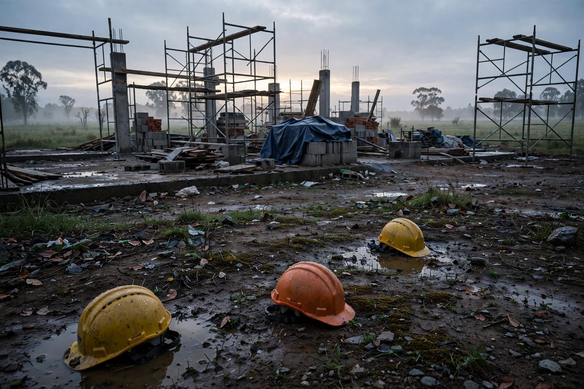 alt="'Empleo registrado en Entre Ríos - obra de construcción inactiva ilustrativa"